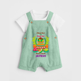 A Sweet Start to a Bright Year – Personalized Ugadi Dungaree - MINT GREEN - 0 - 5 Months Old (Chest 18")