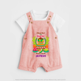 A Sweet Start to a Bright Year – Personalized Ugadi Dungaree - PEACH - 0 - 5 Months Old (Chest 18")