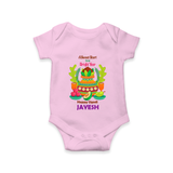 A Sweet Start to a Bright Year – Personalized Ugadi Baby Romper - BABY PINK - New Born (Chest 14")