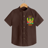 A Sweet Start to a Bright Year – Personalized Ugadi Shirt - CHOCOLATE BROWN - 0 - 6 Months Old (Chest 23")