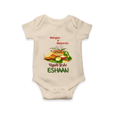 Mangoes & Memories Ugadi Baby Romper – Personalized - IVORY - New Born (Chest 14")