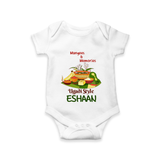 Mangoes & Memories Ugadi Baby Romper – Personalized - WHITE - New Born (Chest 14")
