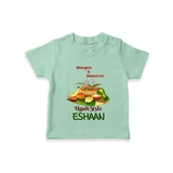 Mangoes & Memories Ugadi T-shirt – Personalized - MINT GREEN - 0-5 Months Old (Chest 17")