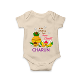 Let the Celebrations Begin – Happy Ugadi Baby Romper - IVORY - New Born (Chest 14")