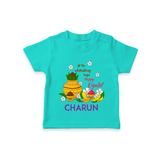 Let the Celebrations Begin – Happy Ugadi T-shirt - TEAL - 0-5 Months Old (Chest 17")
