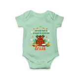 As Sweet as Puran Poli – Personalized Ugadi Baby Romper - MINT GREEN - New Born (Chest 14")