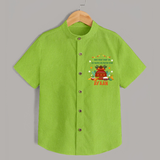 As Sweet as Puran Poli – Personalized Ugadi Shirt - LIME GREEN - 0 - 6 Months Old (Chest 23")