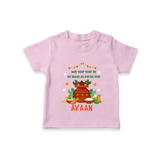 As Sweet as Puran Poli – Personalized Ugadi T-shirt - BABY PINK - 0-5 Months Old (Chest 17")