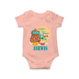 Fresh Starts & Sweet Moments Ugadi Romper - PEACH - New Born (Chest 14")