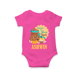 Fresh Starts & Sweet Moments Ugadi Romper - HOT PINK - New Born (Chest 14")