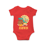 Fresh Starts & Sweet Moments Ugadi Romper - RED - New Born (Chest 14")