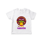 New Year New Beginnings – Happy Ugadi T-shirt - WHITE - 0-5 Months Old (Chest 17")