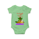 I’m Ugadi Ready – Bring on the Sweets Baby Romper - GREEN - New Born (Chest 14")
