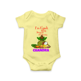 I’m Ugadi Ready – Bring on the Sweets Baby Romper - PASTEL YELLOW - New Born (Chest 14")