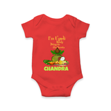 I’m Ugadi Ready – Bring on the Sweets Baby Romper - RED - New Born (Chest 14")