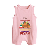 Let the Celebrations Begin – Ugadi Baby Romper Suit - BABY PINK - 0 - 5 Months Old (Chest 18")