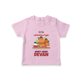 Let the Celebrations Begin – Ugadi T-shirt - BABY PINK - 0-5 Months Old (Chest 17")