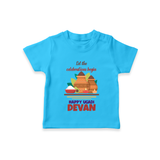 Let the Celebrations Begin – Ugadi T-shirt - SKY BLUE - 0-5 Months Old (Chest 17")