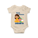 Ugadi Princess Personalized Kids Romper - IVORY - New Born (Chest 14")