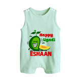 Happy Ugadi Fun Mango Kids Romper suit - MINT GREEN - 0 - 5 Months Old (Chest 18")