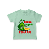 Happy Ugadi Fun Mango Kids T-Shirt - MINT GREEN - 0-5 Months Old (Chest 17")