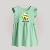 Ugadi Shubhakankshalu Telugu Kids Baby Frock - MINT GREEN - 0 - 3 Months Old (Chest 17")