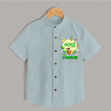Ugadi Shubhakankshalu Telugu Kids Shirt - ARCTIC BLUE - 0 - 6 Months Old (Chest 23")