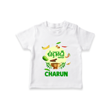 Ugadi Shubhakankshalu Telugu Kids T-Shirt - WHITE - 0-5 Months Old (Chest 17")