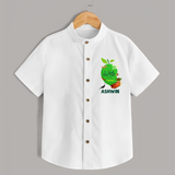 Telugu Ugadi Wishes Kids Shirt with Name - WHITE - 0 - 6 Months Old (Chest 23")