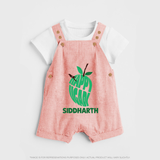 Happy Ugadi Classic Personalized Kids Dungaree - PEACH - 0 - 5 Months Old (Chest 18")