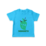 Happy Ugadi Classic Personalized Kids T-Shirt - SKY BLUE - 0-5 Months Old (Chest 17")