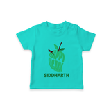 Happy Ugadi Classic Personalized Kids T-Shirt - TEAL - 0-5 Months Old (Chest 17")