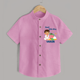 Ugadi Little King Personalized Kids Shirt - BABY PINK - 0 - 6 Months Old (Chest 23")