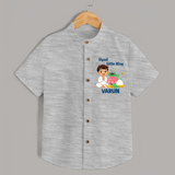 Ugadi Little King Personalized Kids Shirt - GREY - 0 - 6 Months Old (Chest 23")