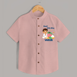 Ugadi Little King Personalized Kids Shirt - PEACH - 0 - 6 Months Old (Chest 23")