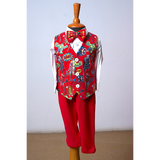 Vibrant Red Satin Family Outfit Set