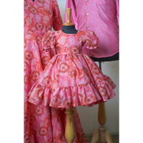 Blushing Blossom Family Ensemble – Rosy Floral Edition