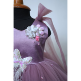 Lavender Mom & Daughter Matching Gown Set | Elegant Sequin and Floral Dress