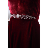 Regal Wine Velvet Family Partywear Set