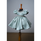 Elegant Sea Green Shimmer Family Outfit Set