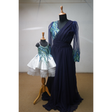 Luxury Girls White Satin & Sequin Party Dress with Layered Tulle Hem Special Occasion Collection