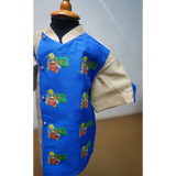 Pongal Boys Kurta Blue & Beige Festival Printed Kurta for Kids