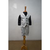 Silver & Black Premium Family Combo Party & Reception Wear Anveshana Clothing