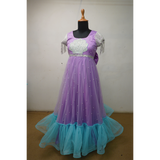 Lavender & Aqua Mermaid-Themed Family Outfit Set – Women & Girls Matching Party Wear
