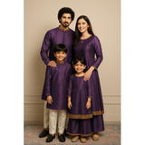 HERITAGE RAW SILK_PURPLE_FAMILY PACKAGE