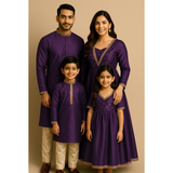 TIMELESS RAW SILK_PURPLE_FAMILY PACKAGE