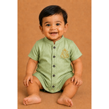 Vinayagar Chaturthi Green Colour- Baby Romper