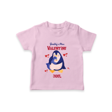 Daddy's Mini Valentine - Valentine's Day Themed Customized T-Shirt For Kids - PINK - 0-5 Months Old (Chest 17")