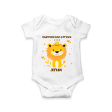 Charming Like A Prince - Valentine's Day Themed Customized Romper For Babies - WHITE - 0 - 3 Months Old (Chest 16")