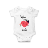 Heart Stealer On Duty - Valentine's Day Themed Customized Romper For Babies - WHITE - 0 - 3 Months Old (Chest 16")